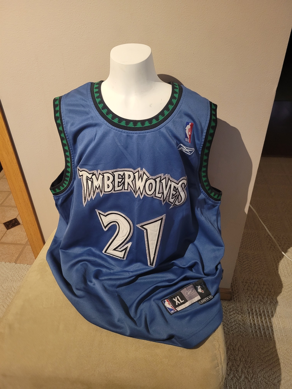 Reebok Minnesota Timberwolves Garnett #21 Basketball Jersey